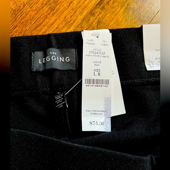 NWT WHBM Legging with Suede Calf Detail Size L - Picture 2 of 3